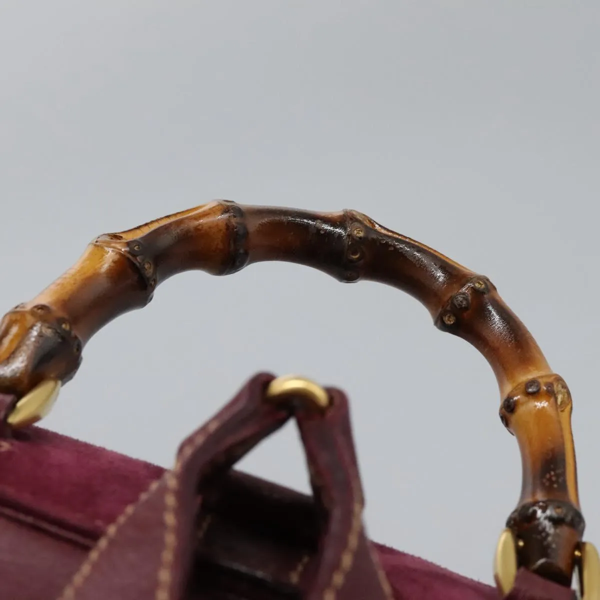 Gucci Bamboo Suede Backpack Bag (Pre-Owned)