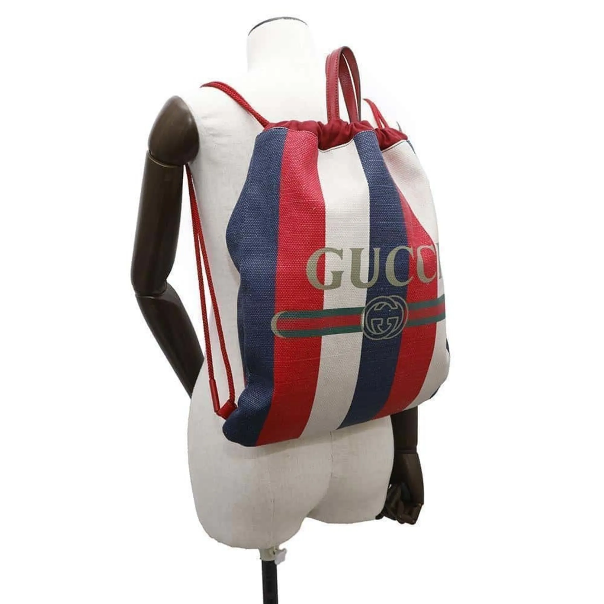 Gucci blue Color Canvas Backpack (Pre-Owned)