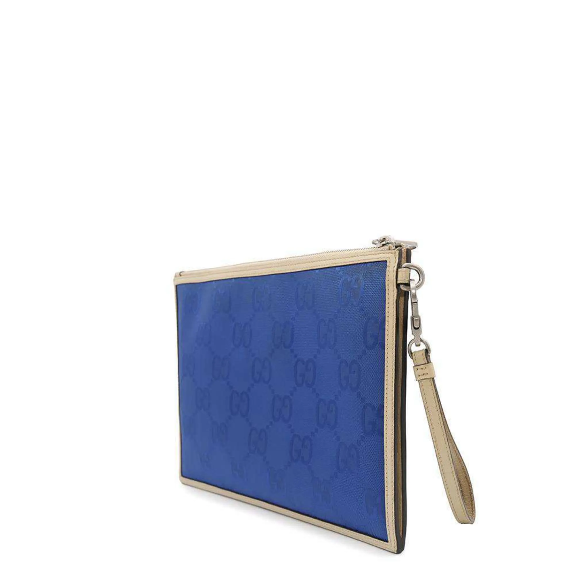 Gucci blue ivory Nylon Leather Clutch Bag (Pre-Owned)