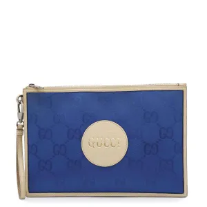 Gucci blue ivory Nylon Leather Clutch Bag (Pre-Owned)