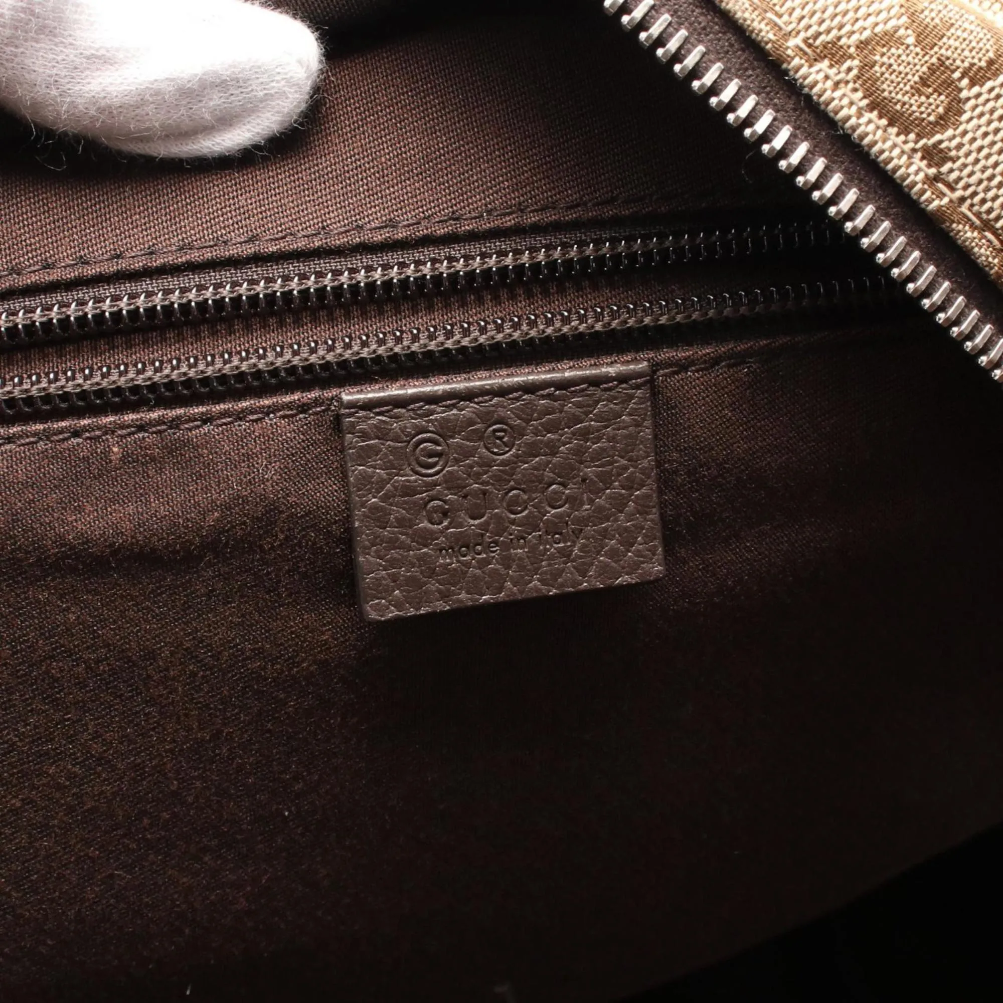 Gucci  Canvas Leather Backpack (Pre-Owned)