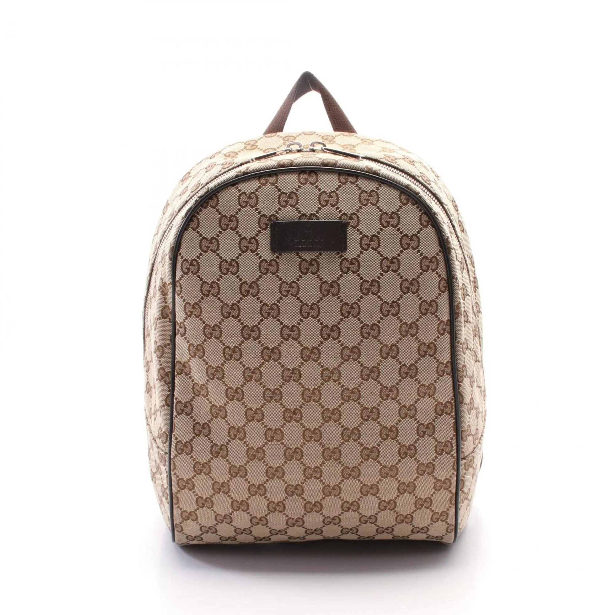 Gucci  Canvas Leather Backpack (Pre-Owned)