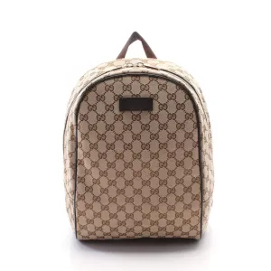 Gucci  Canvas Leather Backpack (Pre-Owned)