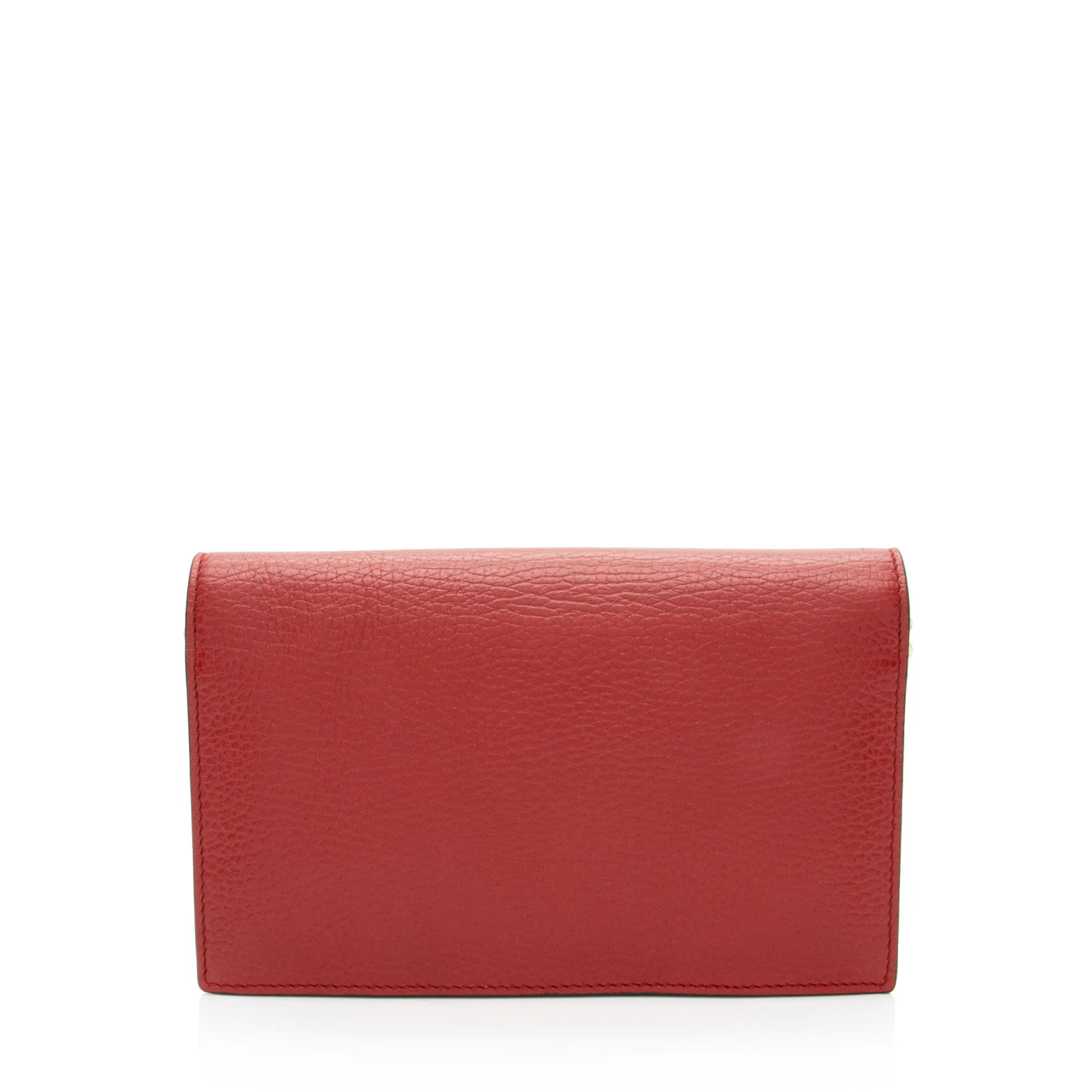 Gucci Grained Calfskin Interlocking G Chain Wallet