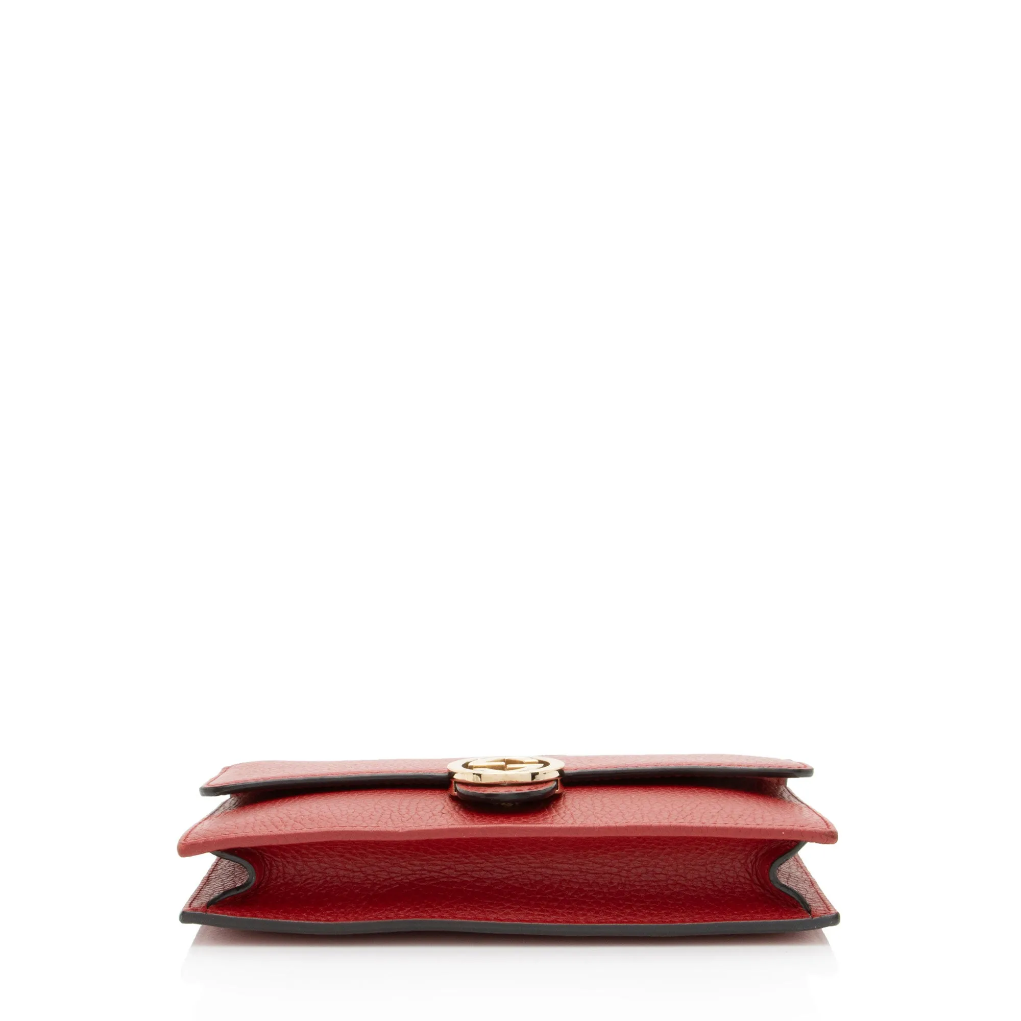 Gucci Grained Calfskin Interlocking G Chain Wallet