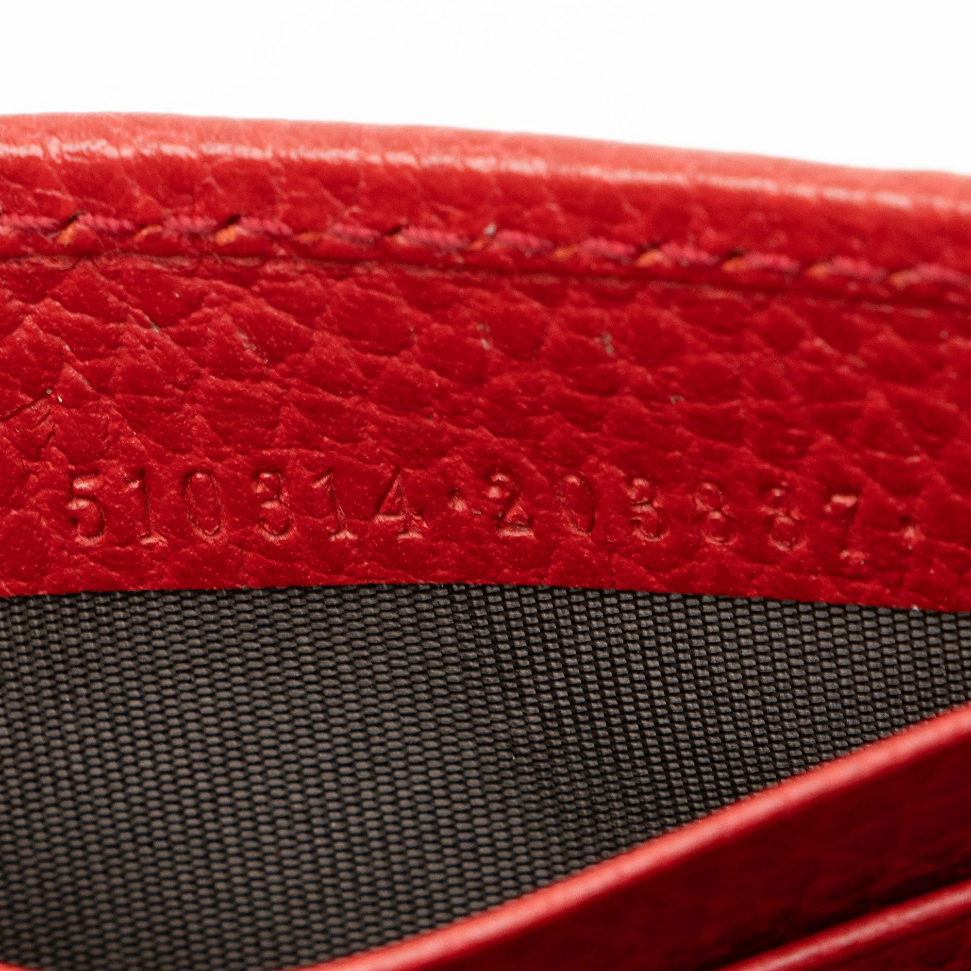 Gucci Grained Calfskin Interlocking G Chain Wallet