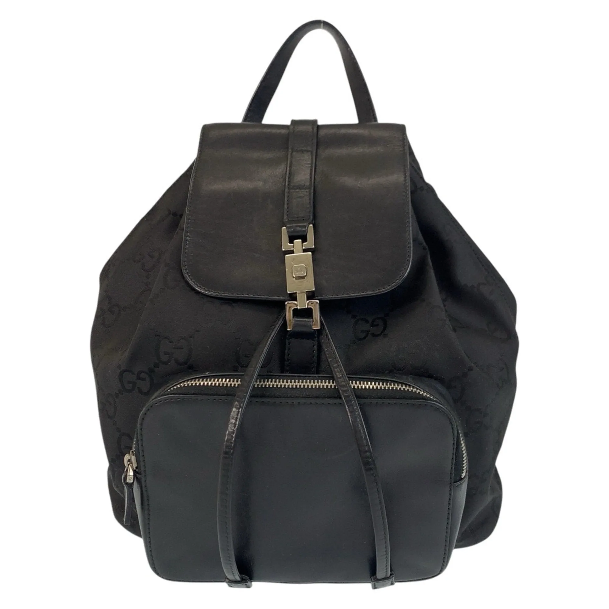 Gucci Leather Nylon Backpack (Pre-Owned)