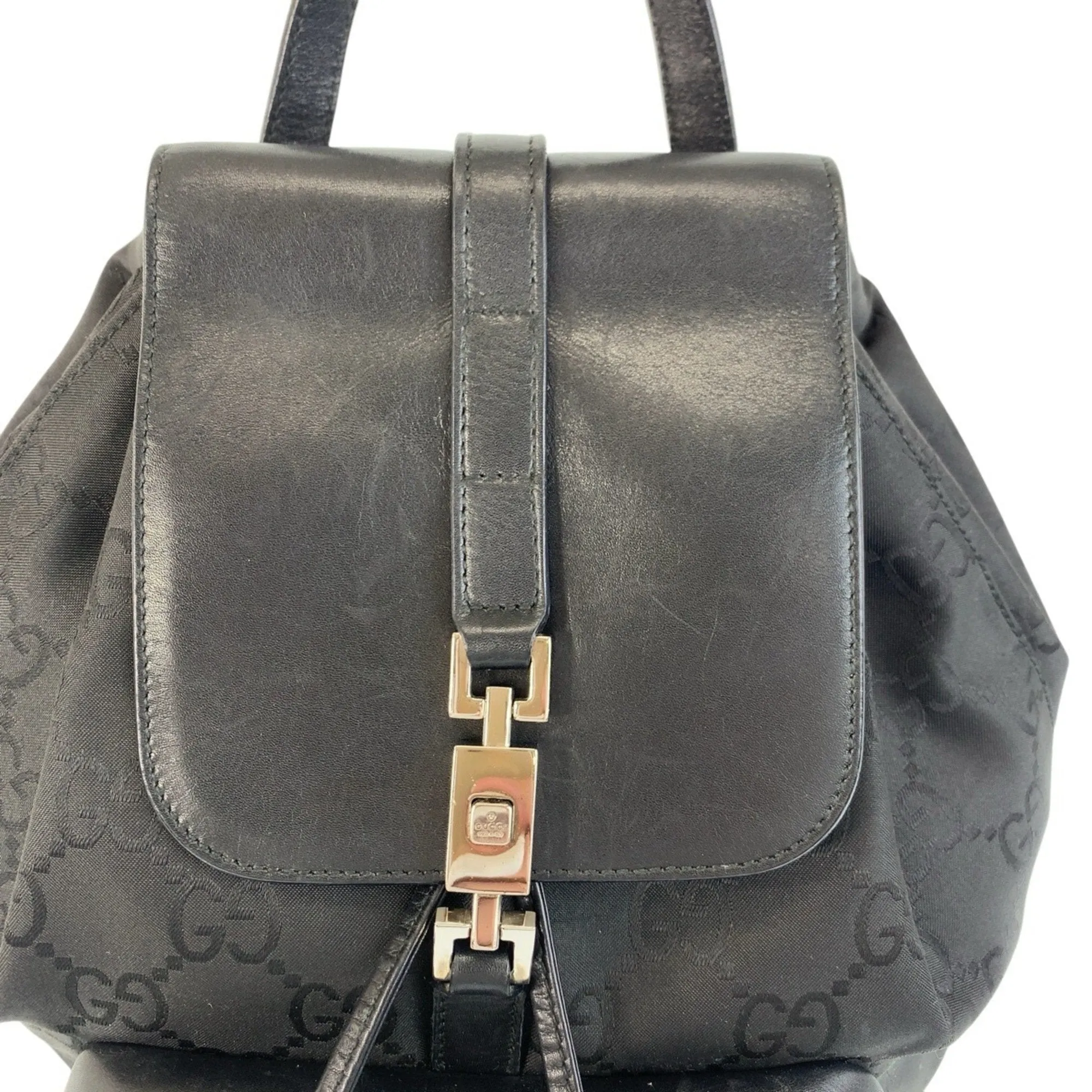 Gucci Leather Nylon Backpack (Pre-Owned)