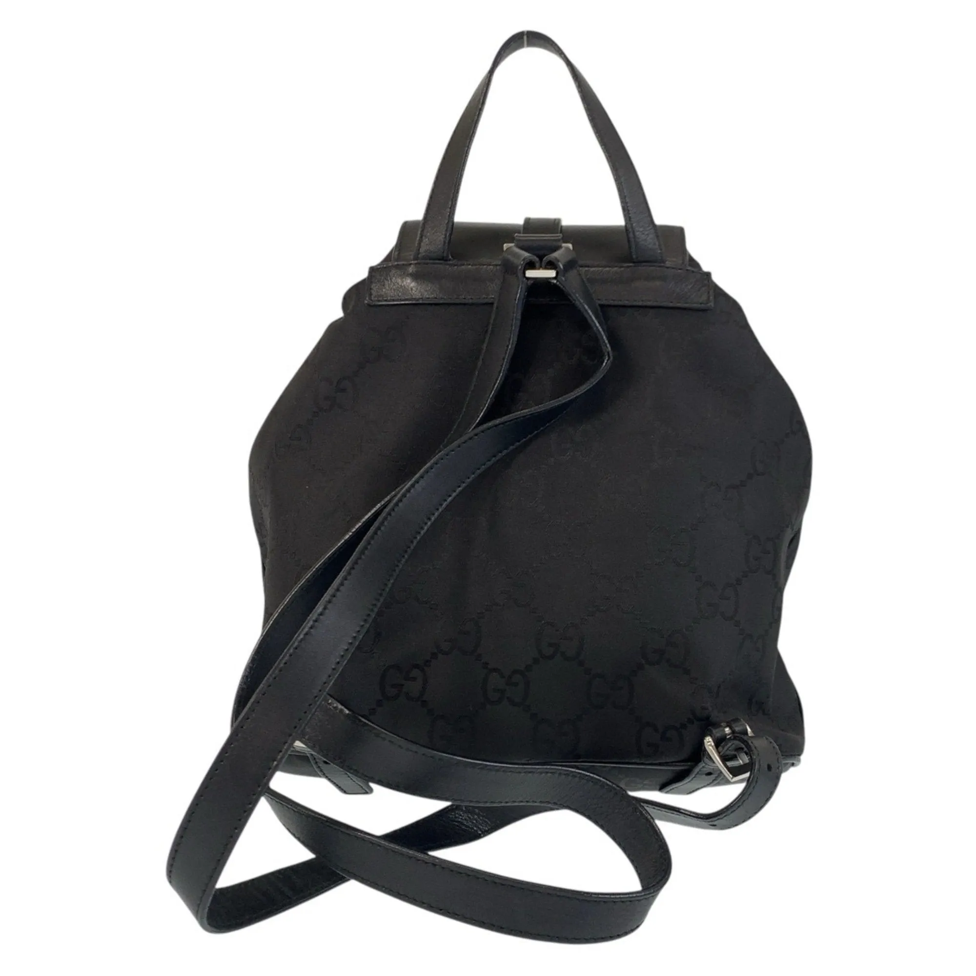 Gucci Leather Nylon Backpack (Pre-Owned)