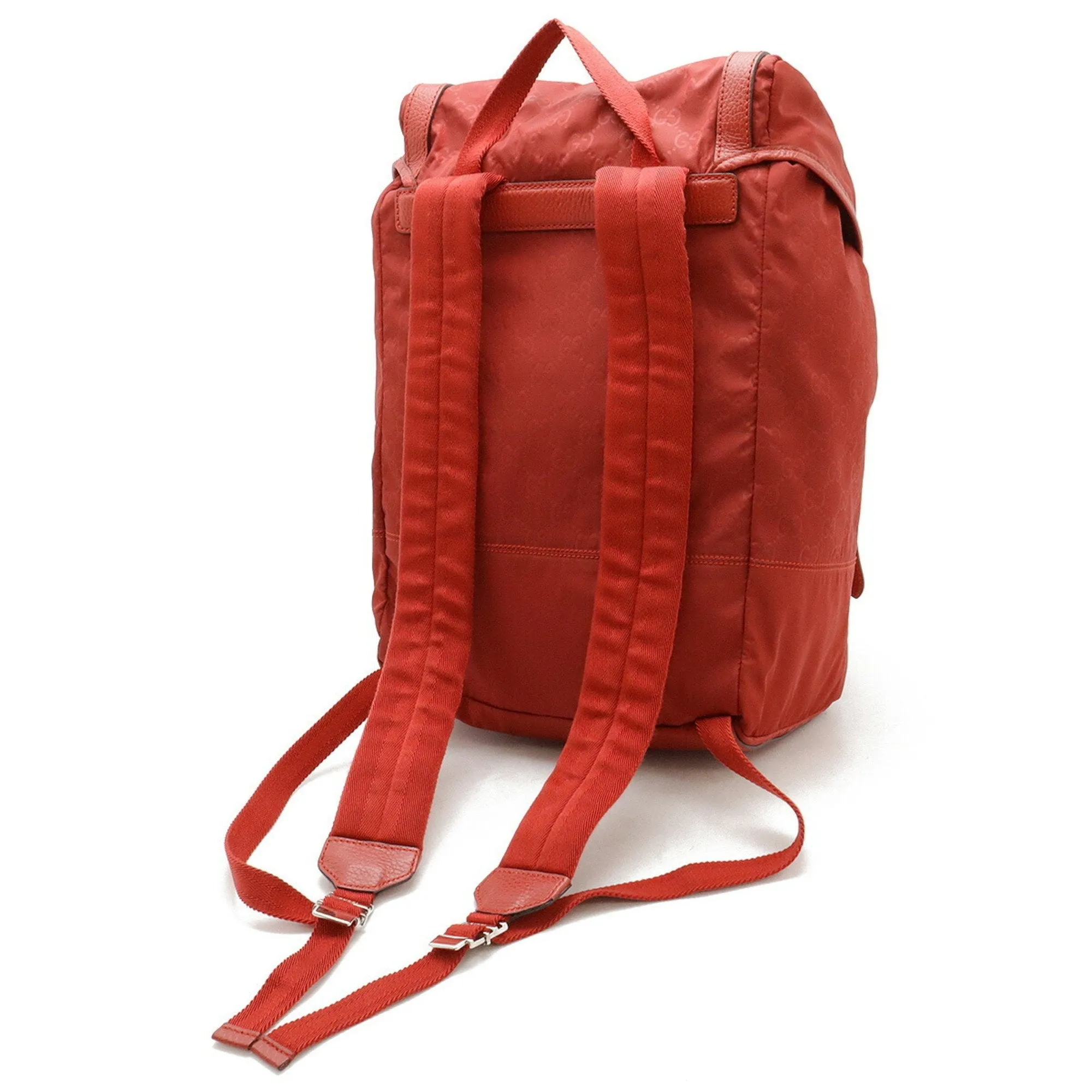 Gucci Nylon Leather Backpack (Pre-Owned)