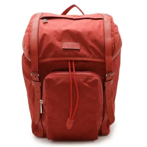 Gucci Nylon Leather Backpack (Pre-Owned)