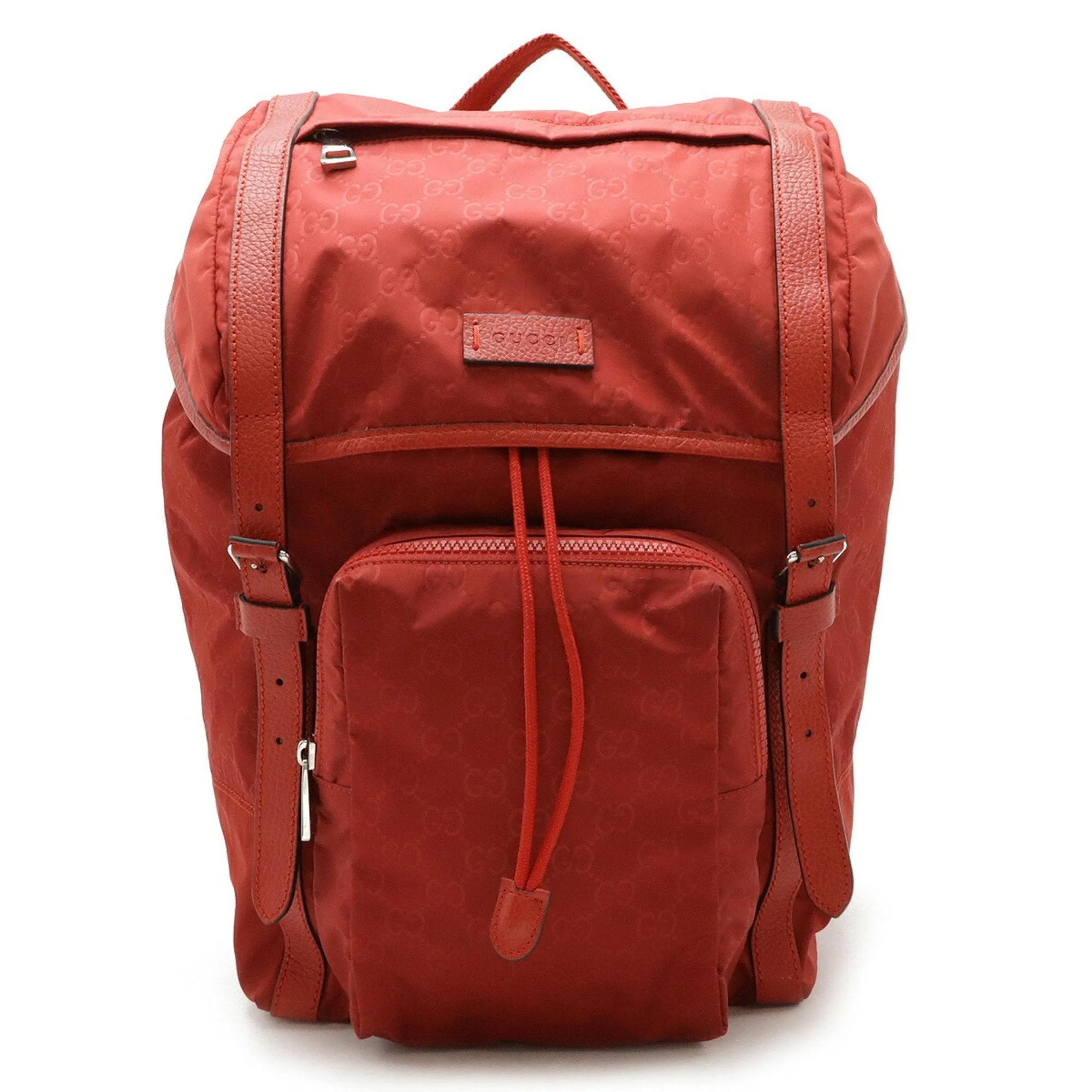 Gucci Nylon Leather Backpack (Pre-Owned)