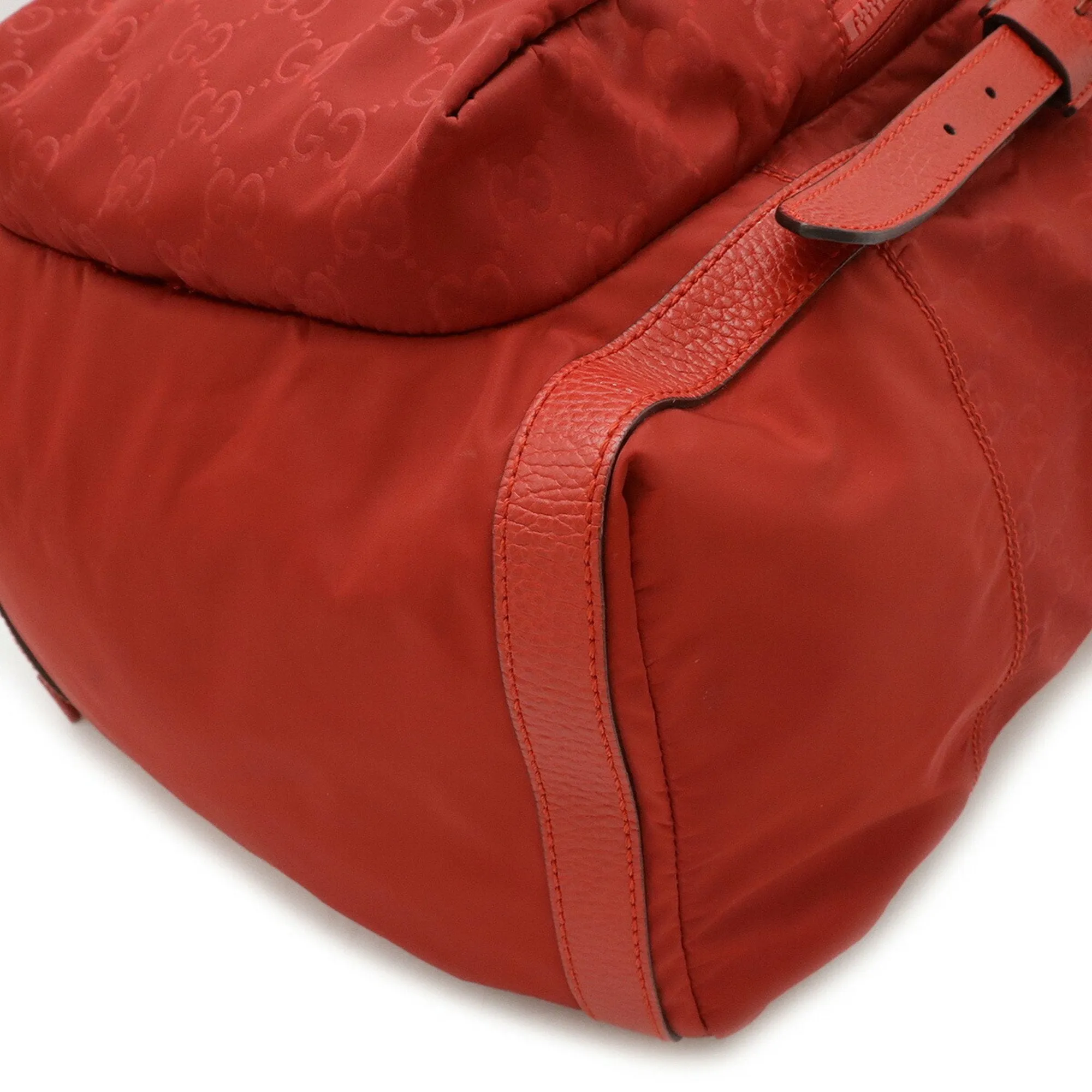 Gucci Nylon Leather Backpack (Pre-Owned)