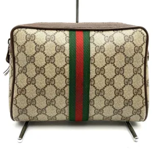 Gucci Sherry Line Gg Supreme Clutch Bag (Pre-Owned)
