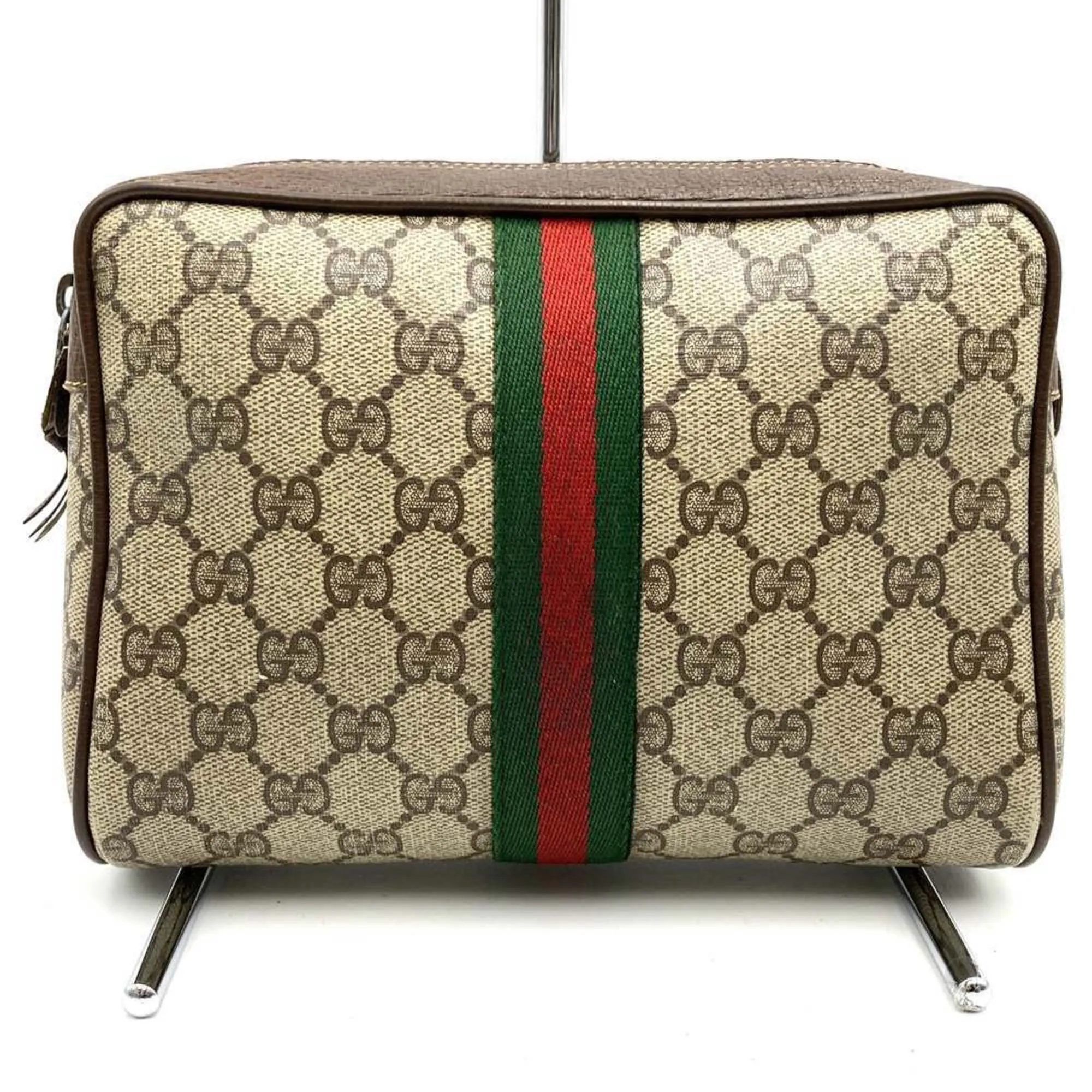 Gucci Sherry Line Gg Supreme Clutch Bag (Pre-Owned)