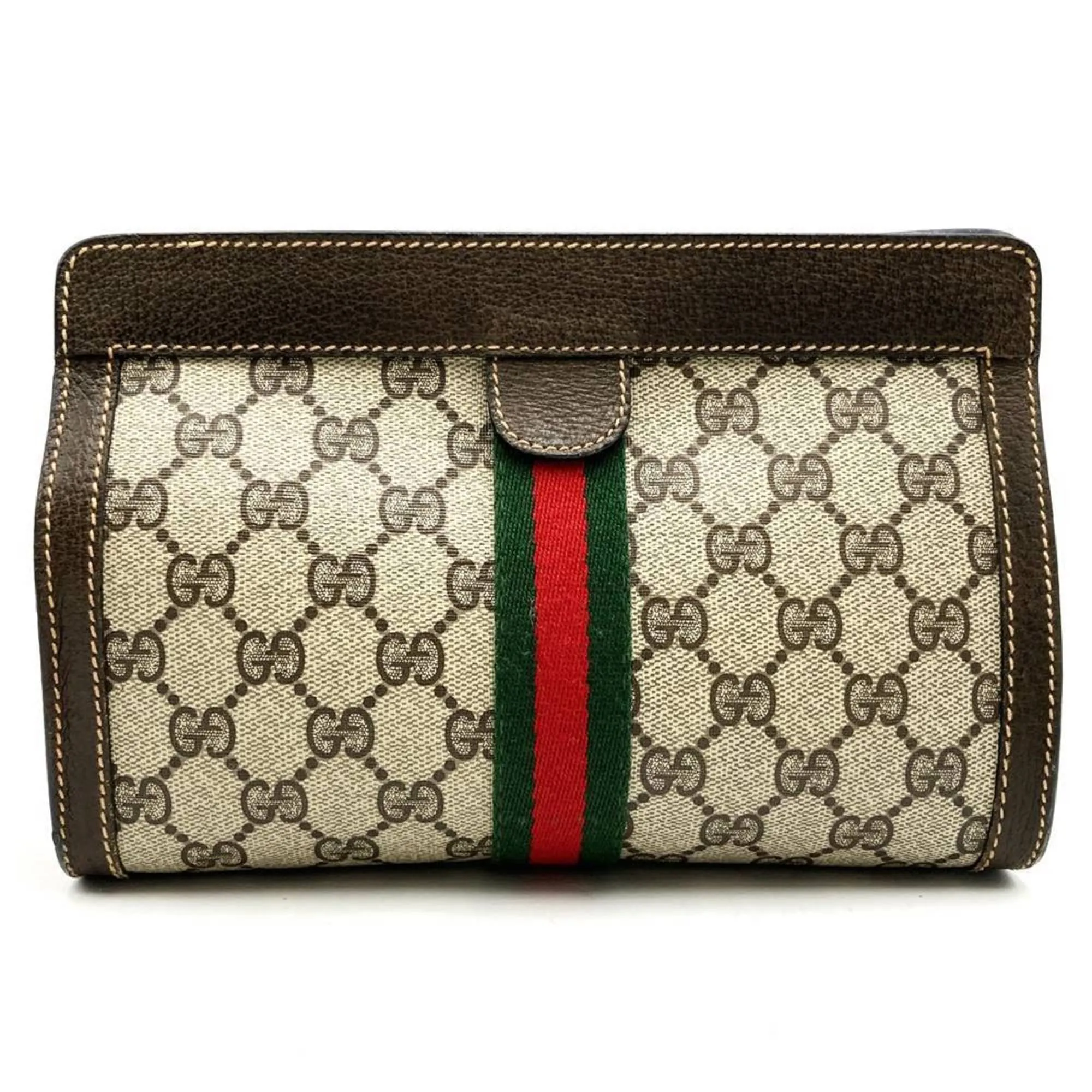 Gucci Sherry Line Pvc Clutch Bag (Pre-Owned)