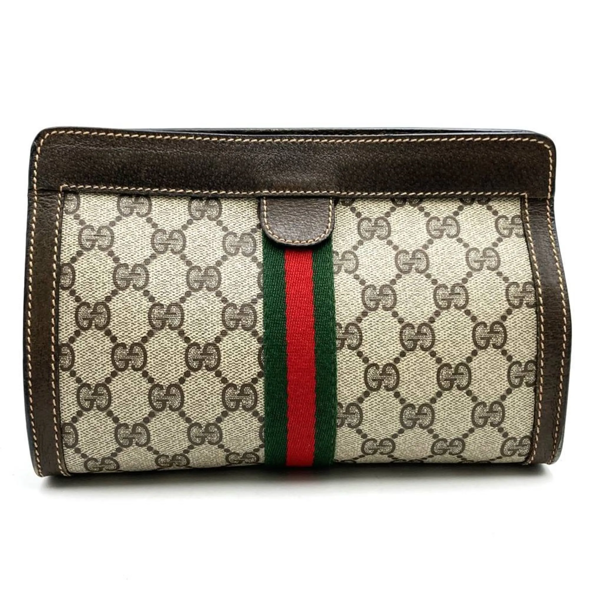 Gucci Sherry Line Pvc Clutch Bag (Pre-Owned)