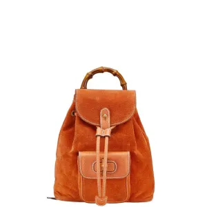 Gucci Suede Leather Backpack (Pre-Owned)