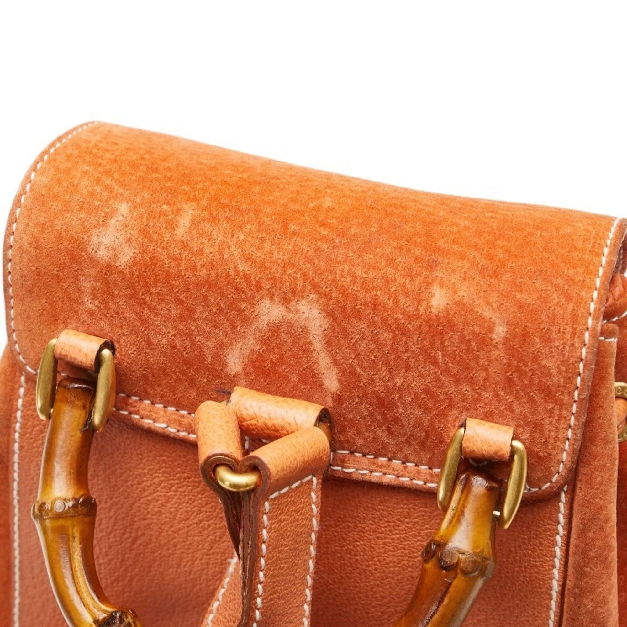 Gucci Suede Leather Backpack (Pre-Owned)