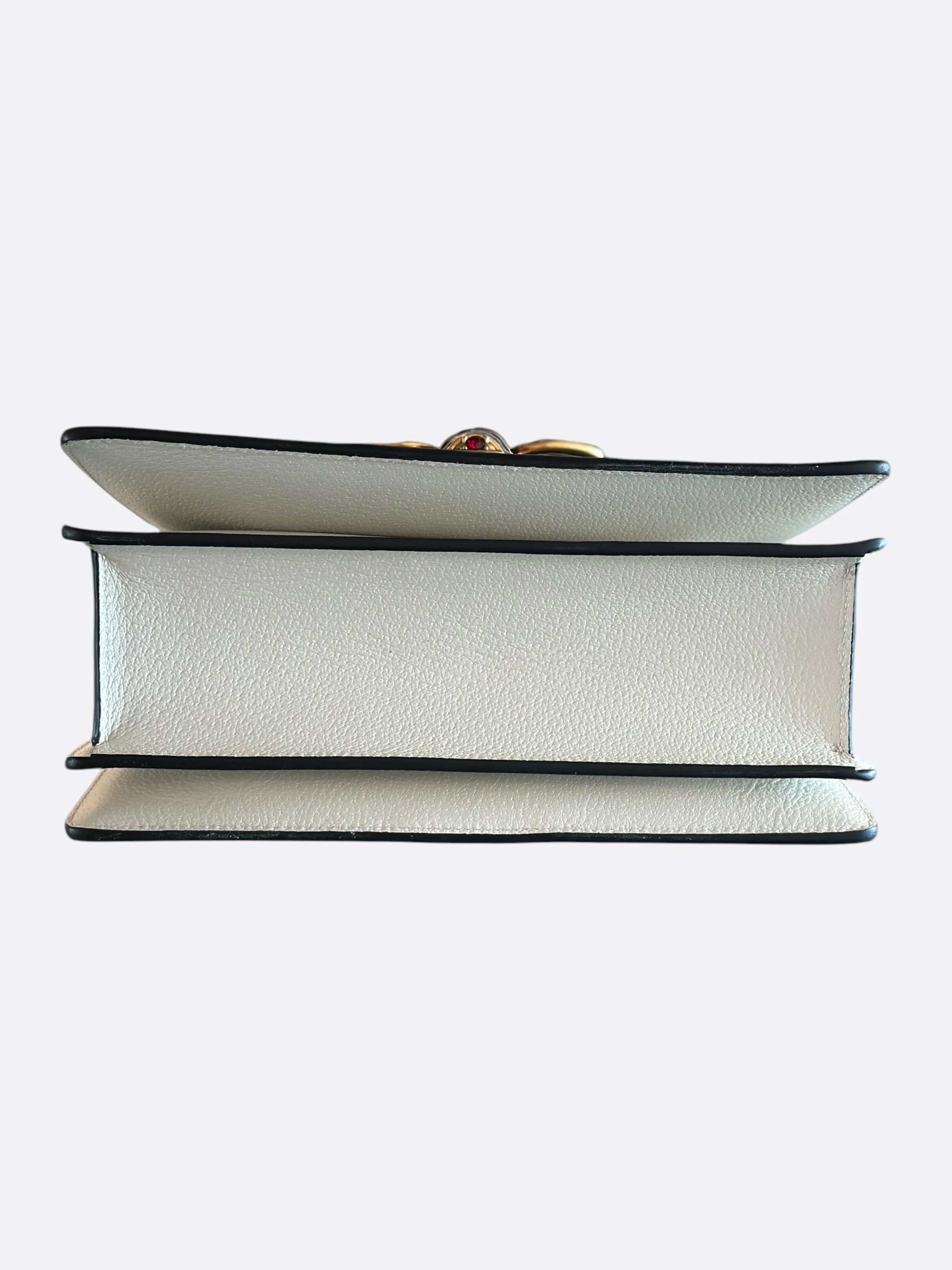 Gucci White & Beige GG Monogram Queen Margaret Bag