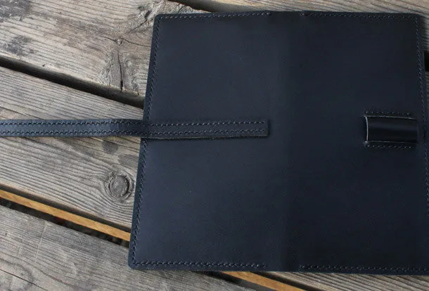 Handmade Black womens leather wallet long wallet clutch wallet for women