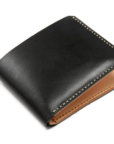 Handmade Cool Leather Womens Mens Bifold Small Wallets billfold Wallet for Men