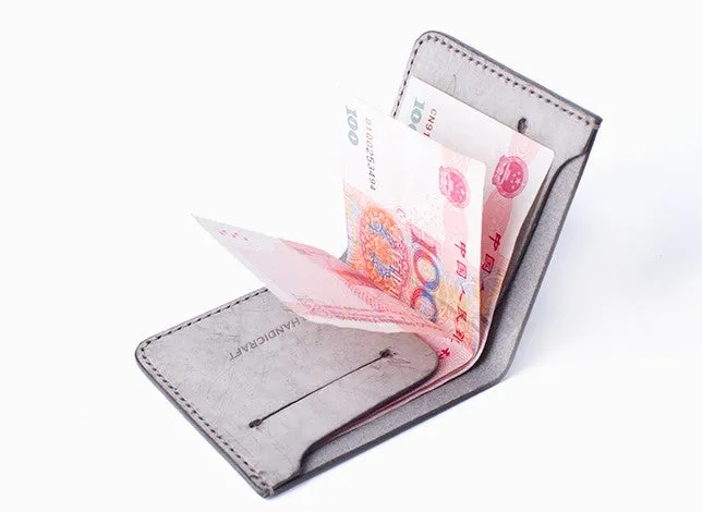 Handmade Cute Slim Leather Womens Bifold Small Wallets billfold Wallet for Women