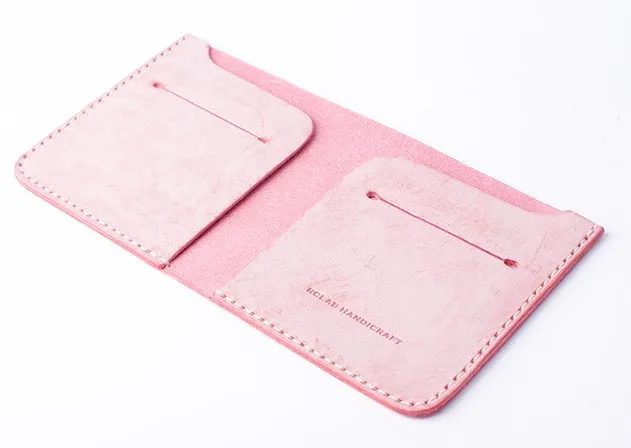 Handmade Cute Slim Leather Womens Bifold Small Wallets billfold Wallet for Women