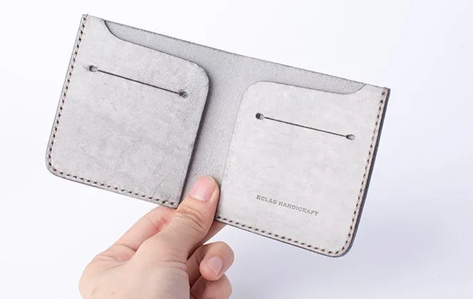 Handmade Cute Slim Leather Womens Bifold Small Wallets billfold Wallet for Women