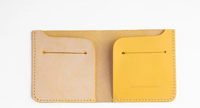 Handmade Cute Slim Leather Womens Bifold Small Wallets billfold Wallet for Women