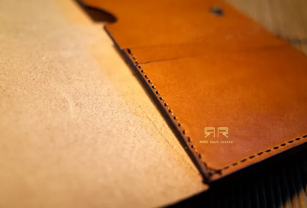 Handmade Genuine leather clutch travel wallet passport wallet purse long wallet women