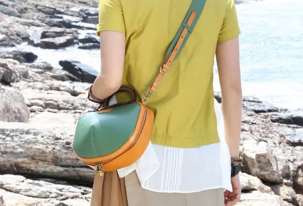 Handmade handbag Saddle purse leather crossbody bag purse shoulder bag for women