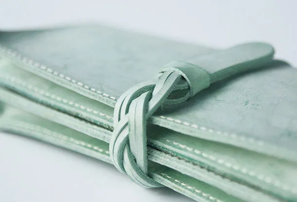 Handmade leather braided personalized custom clutch purse long wallet purse clutch women