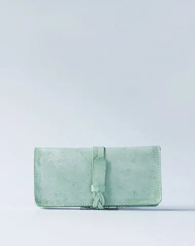 Handmade leather braided personalized custom clutch purse long wallet purse clutch women