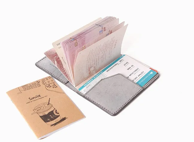 Handmade Leather Cute Womens Long Passport Wallet Travel Wallet for Women
