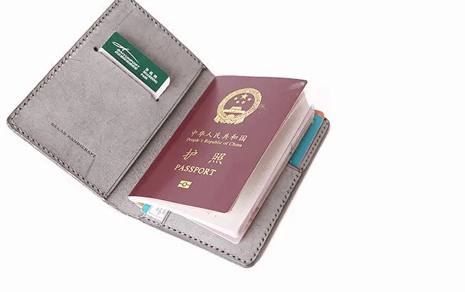 Handmade Leather Cute Womens Long Passport Wallet Travel Wallet for Women