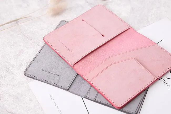 Handmade Leather Cute Womens Long Passport Wallet Travel Wallet for Women