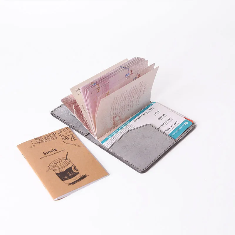 Handmade Leather Cute Womens Long Passport Wallet Travel Wallet for Women