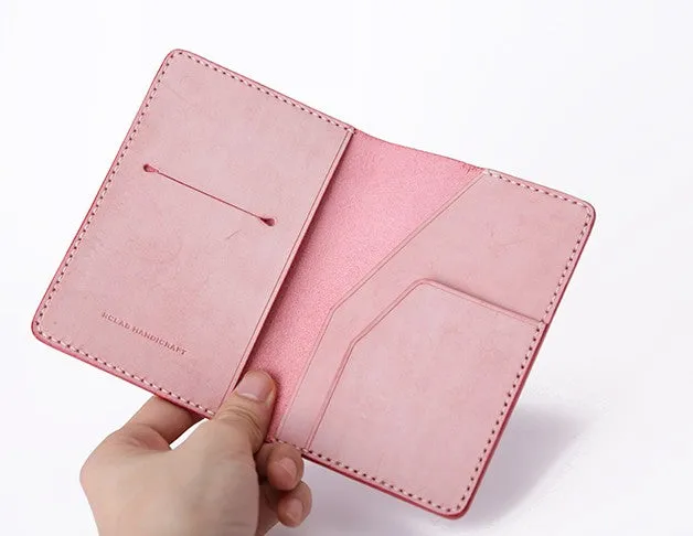 Handmade Leather Cute Womens Long Passport Wallet Travel Wallet for Women