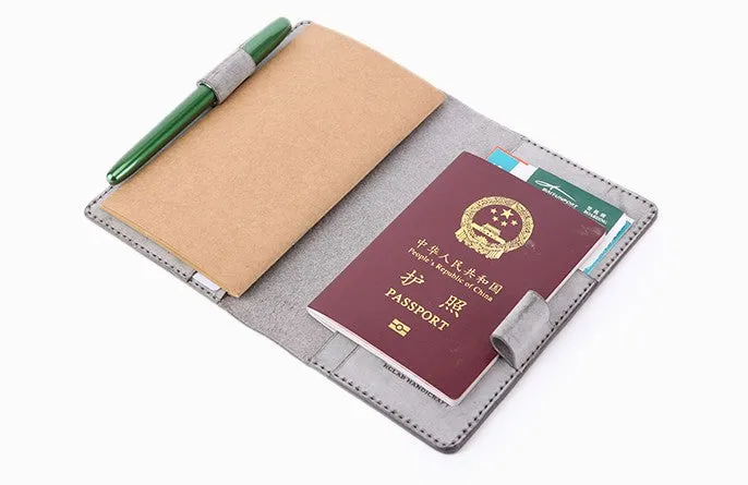 Handmade Leather Cute Womens Passport Wallet Long Travel Wallet for Women