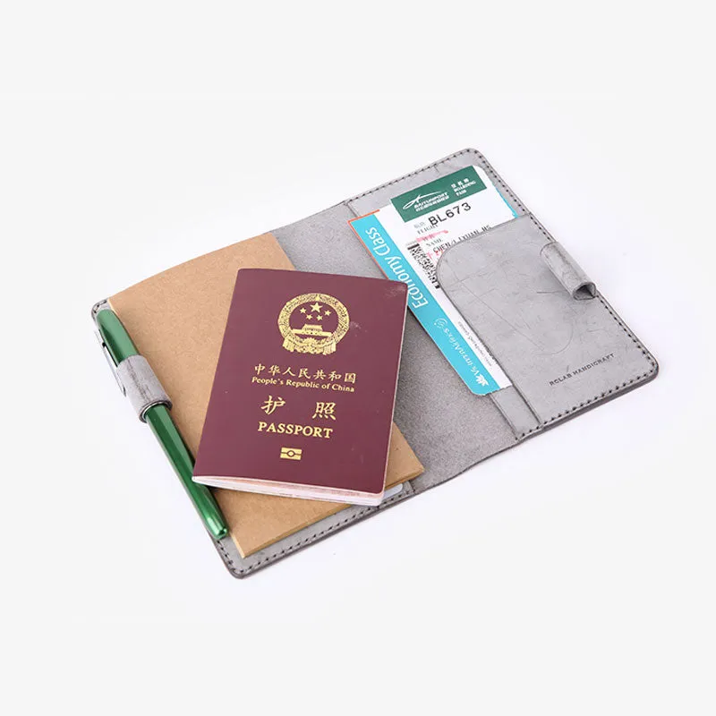 Handmade Leather Cute Womens Passport Wallet Long Travel Wallet for Women