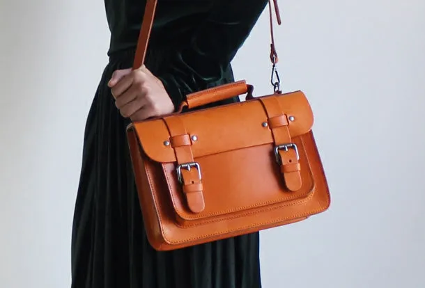 Handmade Leather Messenger Bag Satchel Bag Crossbody Bag Shoulder Bag Purse for Women Leather Bag