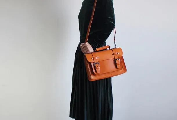 Handmade Leather Messenger Bag Satchel Bag Crossbody Bag Shoulder Bag Purse for Women Leather Bag