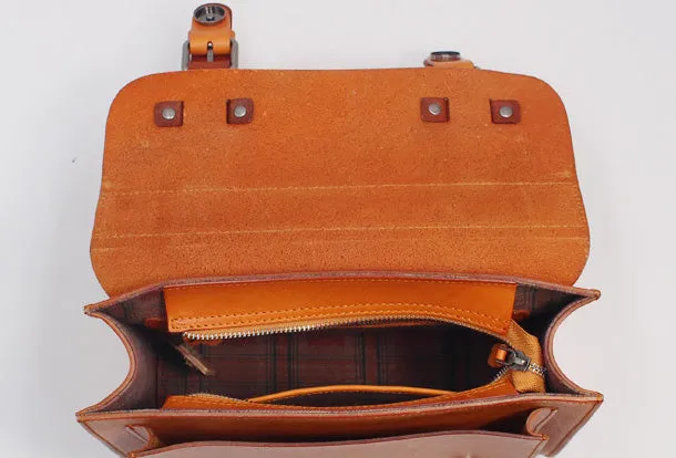 Handmade Leather Messenger Bag Satchel Bag Crossbody Bag Shoulder Bag Purse for Women Leather Bag