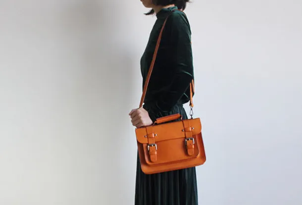 Handmade Leather Messenger Bag Satchel Bag Crossbody Bag Shoulder Bag Purse for Women Leather Bag