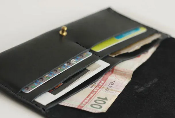 Handmade leather personalized custom clutch purse long wallet purse clutch women