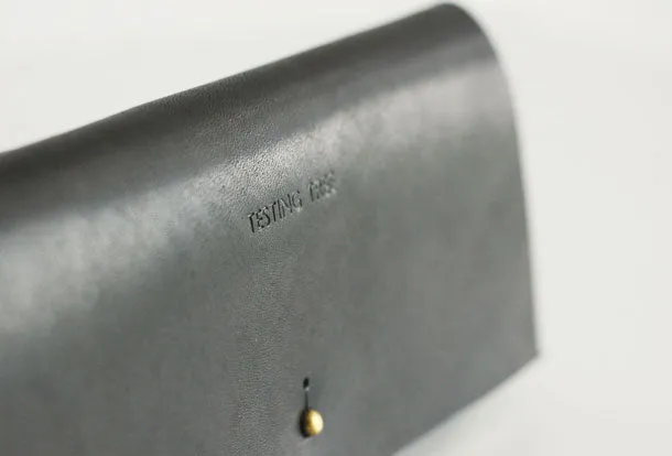 Handmade leather personalized custom clutch purse long wallet purse clutch women