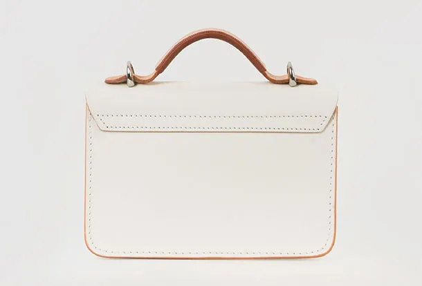Handmade Leather Women messenger stachel bag purse shoulder bag small white phone crossbody bag