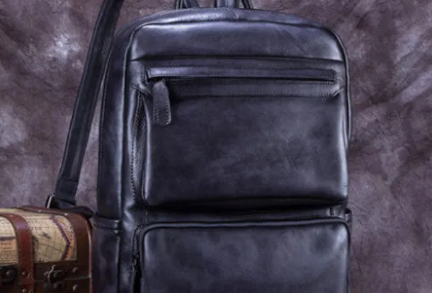Handmade Leather Womens Backpack Bag School Vintage Backpack Purse for Women
