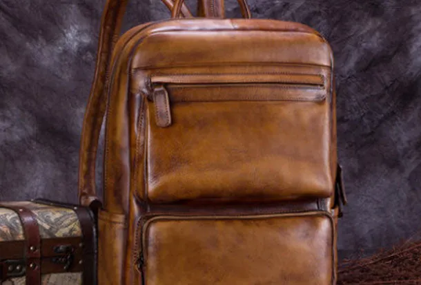 Handmade Leather Womens Backpack Bag School Vintage Backpack Purse for Women